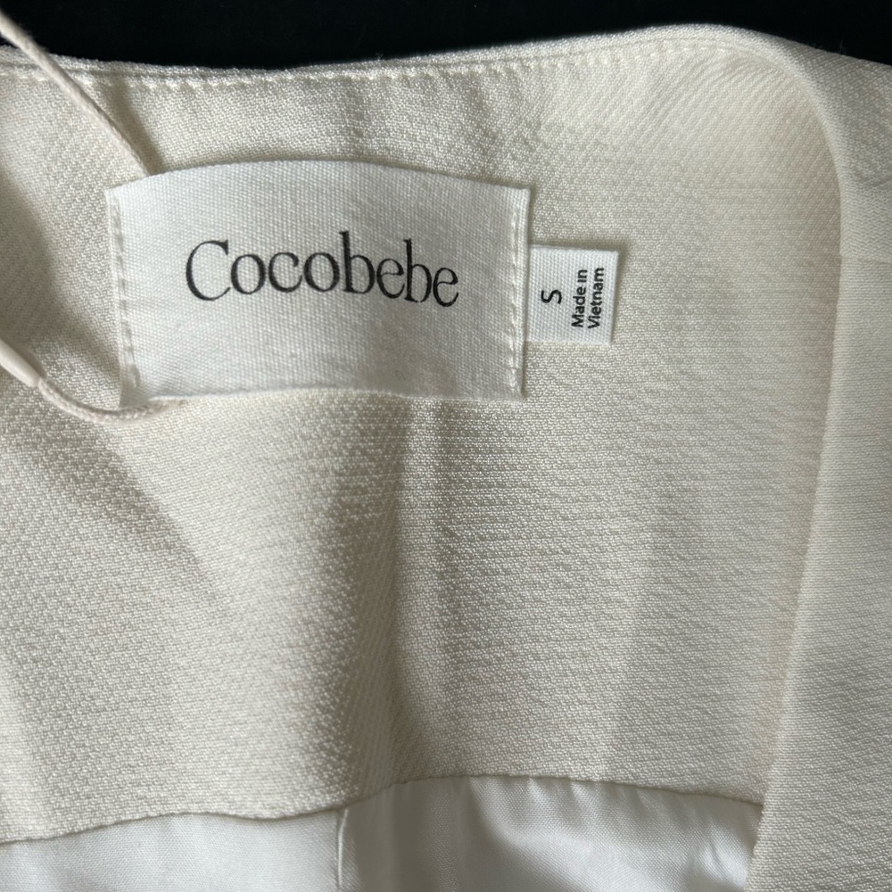 COCOBEBE size S Cream Vest with Silver Buttons New - Picture 3 of 8